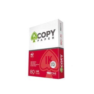 Χαρτί εκτύπωσης IK Copy A4 80gsm, διαστάσεων 210x297mm. Ιδανικό για εκτυπωτές και φωτοτυπικά. Συσκευασία 500 φύλλων υψηλής ποιότητας για καθημερινή χρήση