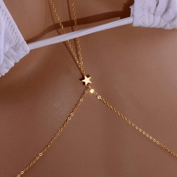 Minimalist Star Body - Αλυσίδα Σώματος σε Χρώμα Χρυσό - Image 6