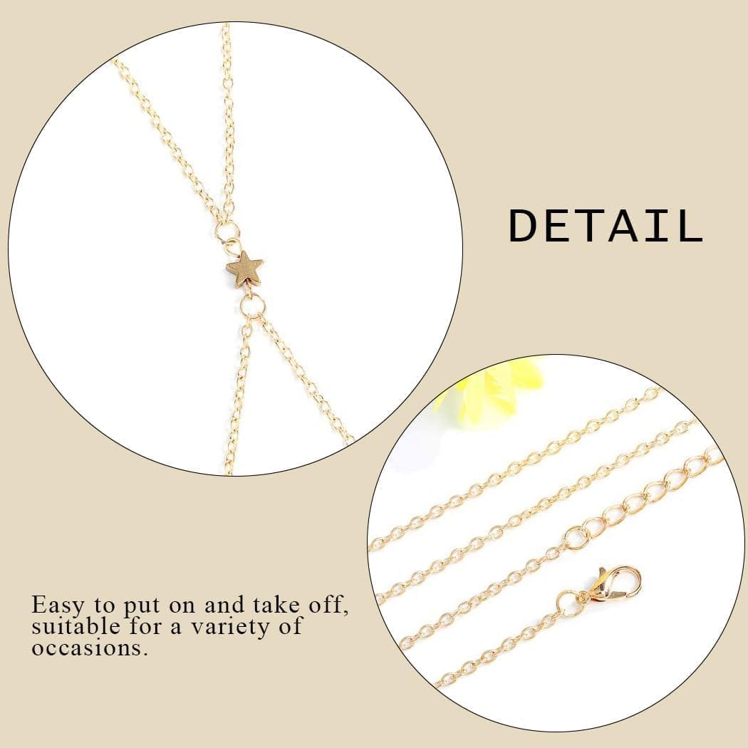 Minimalist Star Body - Αλυσίδα Σώματος σε Χρώμα Χρυσό - Image 2