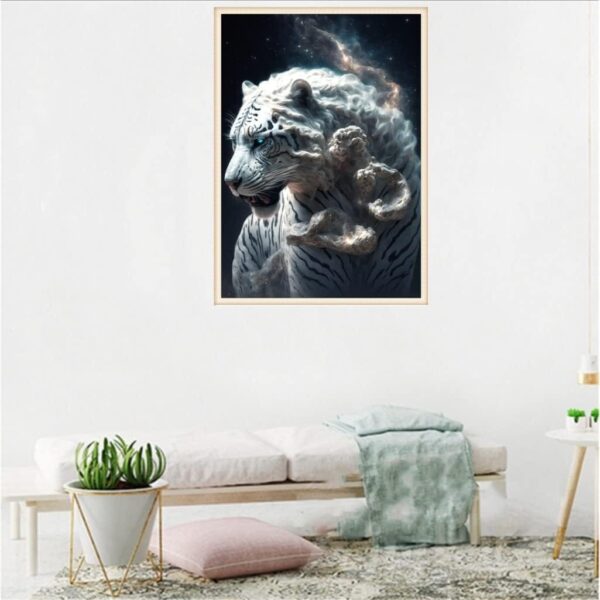 5D Diamond Ζωγραφική με Κέντημα σε Σχέδιο Τίγρη 40x30cm DIY - Image 6