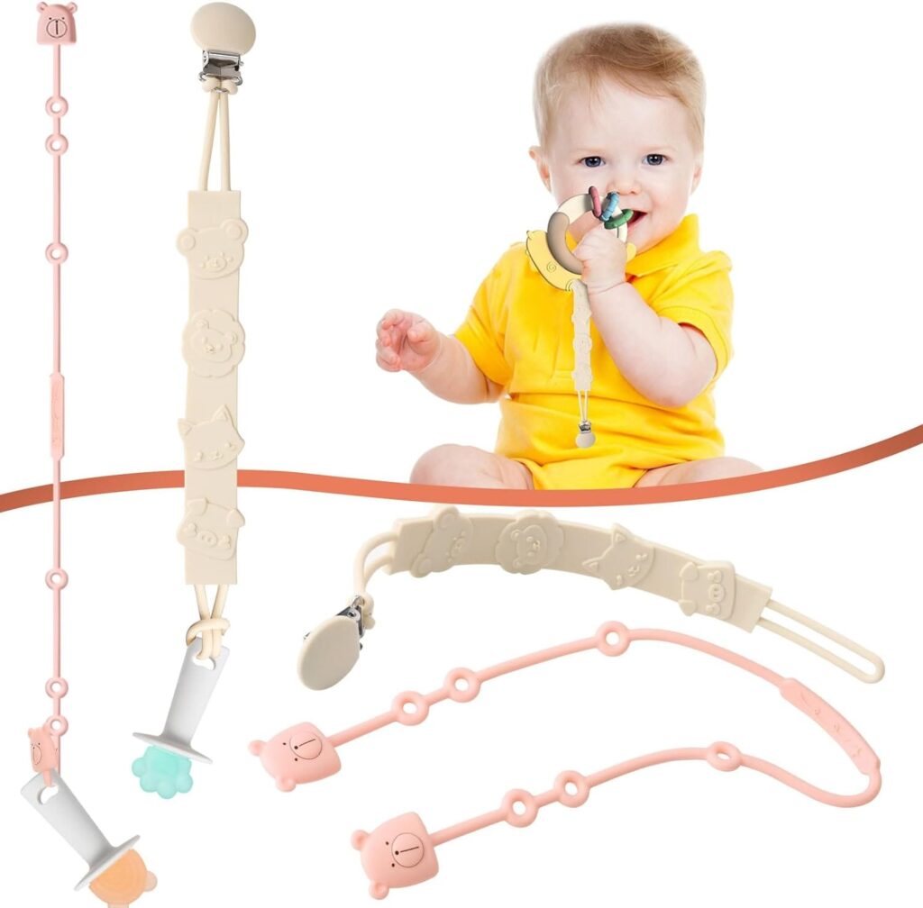 Αλυσίδα πιπίλας από σιλικόνη με Cup Catcher Baby, σε συσκευασία 2 τεμαχίων. Προστατεύει από το χαμένο πιπίλας, κατάλληλη για καθημερινή χρήση.