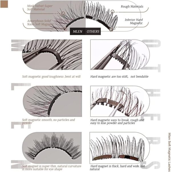 Μαγνητικές Βλεφαρίδες Βιζόν 3D MLEN - Image 5