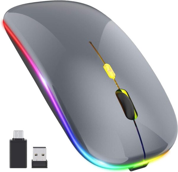 Ασύρματο Επαναφορτιζόμενο Ποντίκι 2.4GHz & LED RGB - Image 2