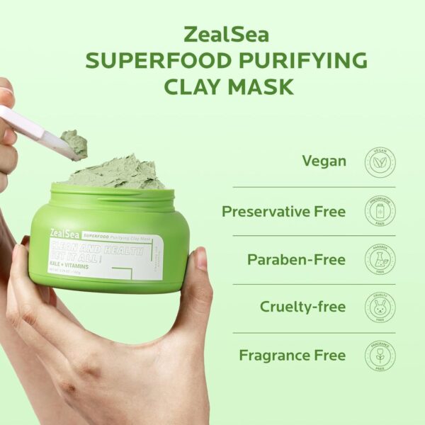 Superfood Πράσινη Μάσκα Αργίλου - Άμεσο Βαθύ Καθαρισμό 150g - Image 2
