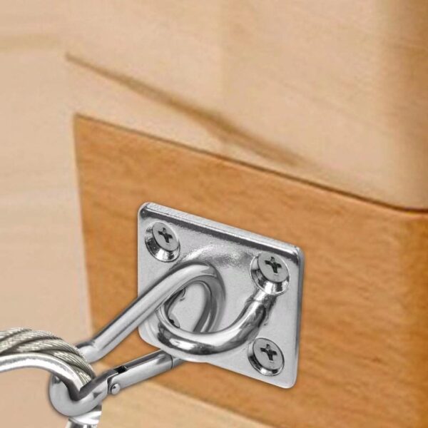 Γάντζοι Οροφής με Πλάκα Στήριξης Inox - 4 x 3,5 cm M6 Έως 40kg - Image 4