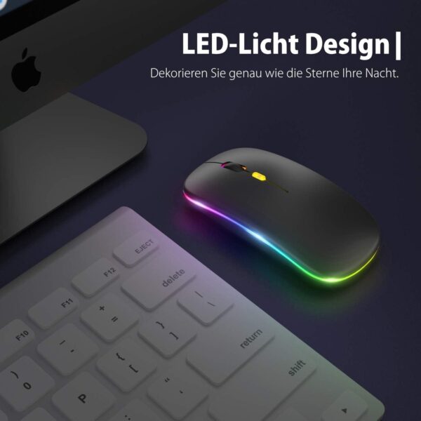 Ασύρματο Επαναφορτιζόμενο Ποντίκι 2.4GHz & LED RGB - Image 3