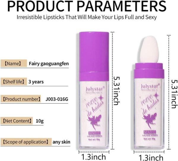 Ροζ Highlighter Stick με Γκλίτερ για Πρόσωπο & Σώμα - Fairy Pink - Image 5