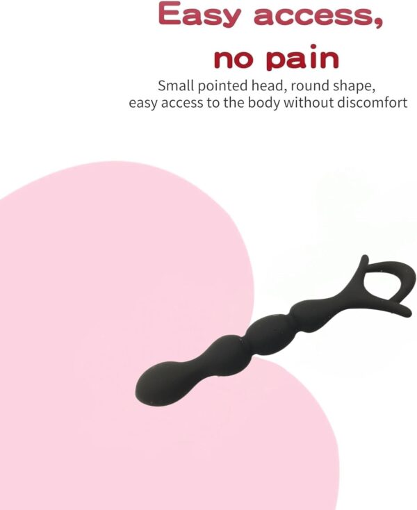 Πρωκτικό Βύσμα Σιλικόνης με Χάντρες Butt Plug Anal 16,5 cm - Image 4
