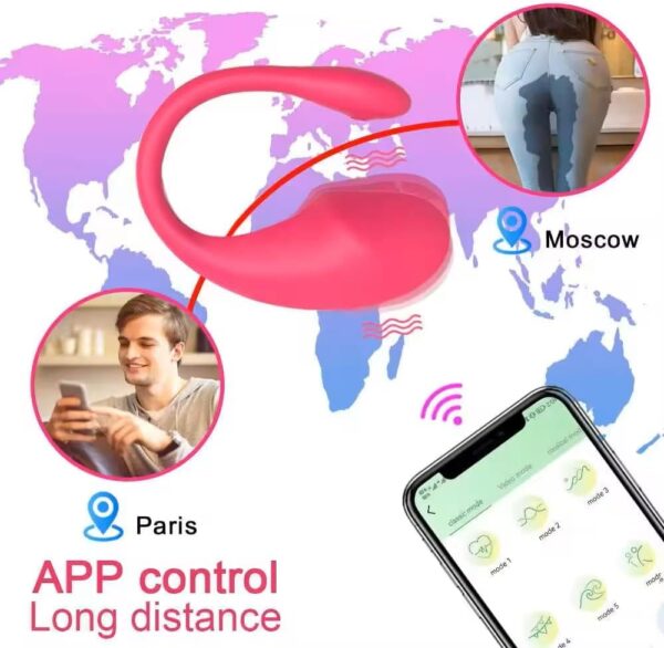 Γυναικείος Δονητής με Τηλεχειριστήριο App – 9 Λειτουργίες - Μωβ - Image 5