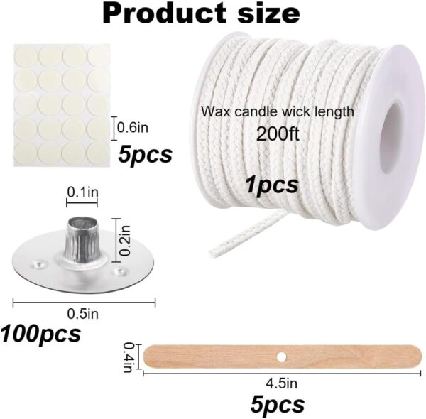 Σετ Κατασκευής Κεριών DIY με Βαμβακερά Φυτίλια και Βάσεις - Image 2
