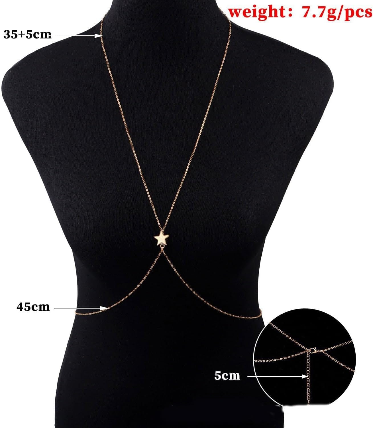 Minimalist Star Body - Αλυσίδα Σώματος σε Χρώμα Χρυσό - Image 4
