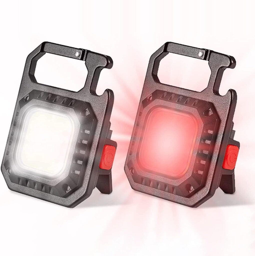 Mini αδιάβροχο LED φορητό φως εργασίας, 800 Lumens, σε σετ 2 τεμαχίων με φόρτιση USB. Ιδανικό για φωτισμό εργασιών σε δύσκολες συνθήκες και φορητή χρήση.