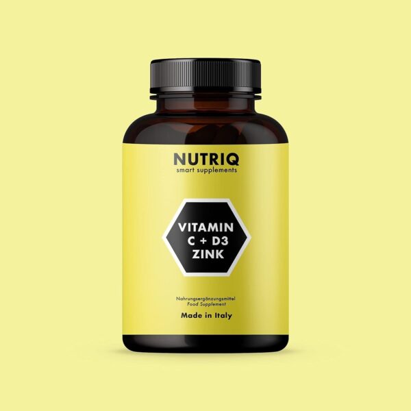 Nutriq Βιταμίνη C + D3 + Ψευδάργυρος - Vegan Για 6 Μήνες - Image 3