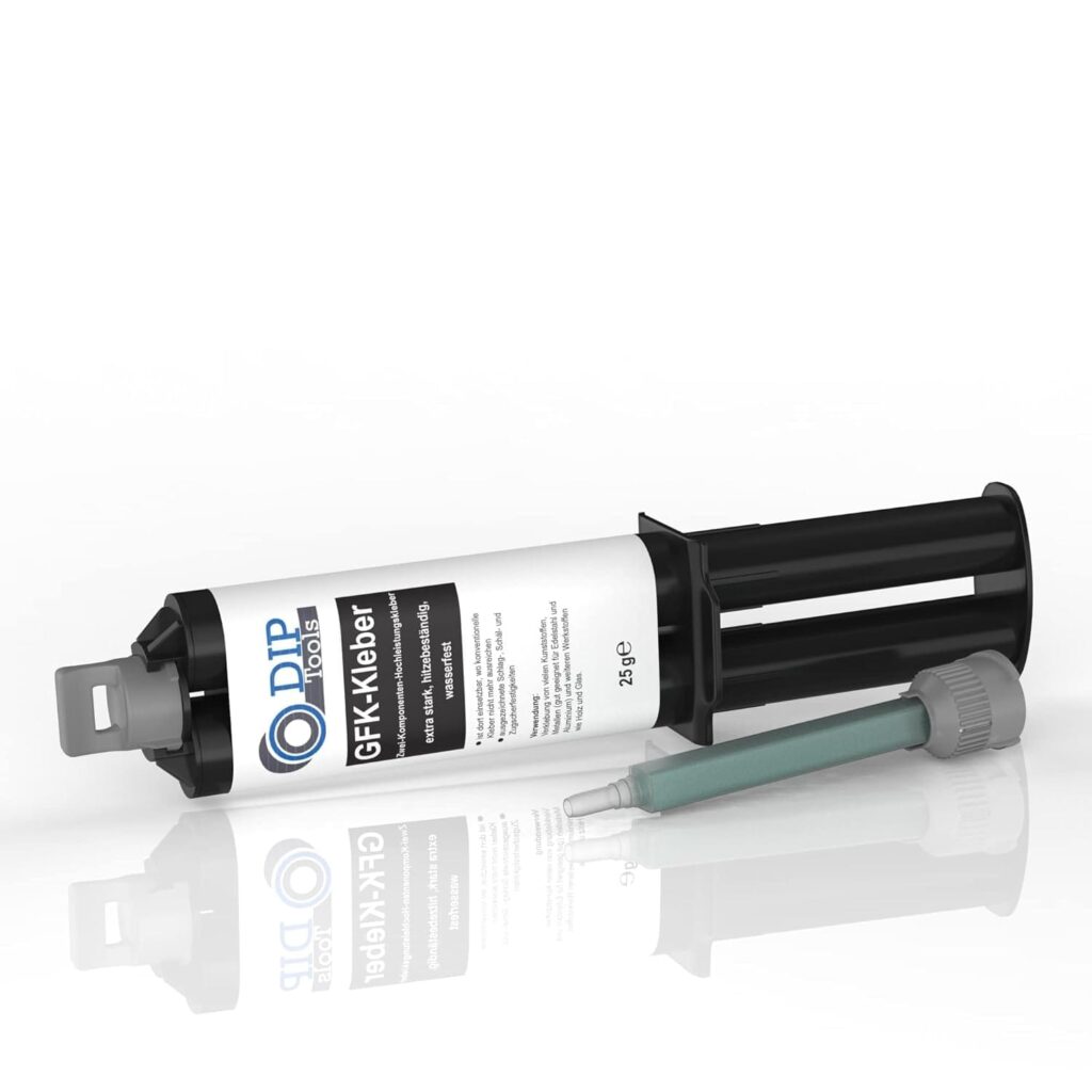 DIP-Tools GRP Κόλλα 2 Συστατικών 25ml, μαύρη. Ιδανική για ισχυρές και ανθεκτικές συνδέσεις, με εξαιρετική πρόσφυση και γρήγορη στερεοποίηση.