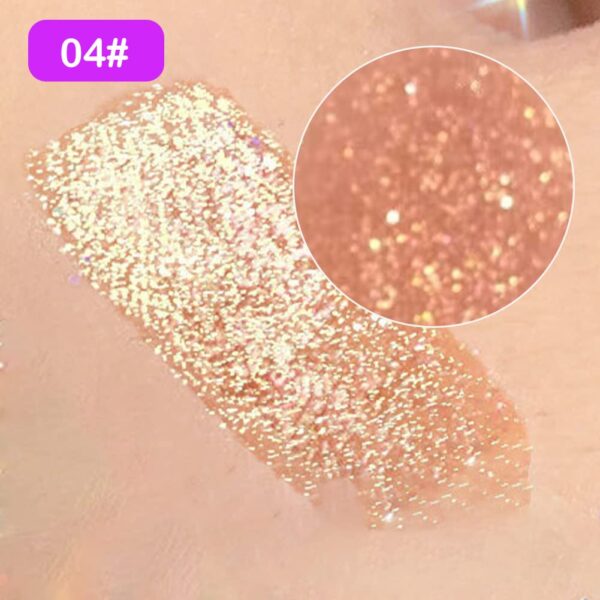 Υγρή Σκιά Ματιών με Glitter Ασημί για Party & Καθημερινή Χρήση - Image 3