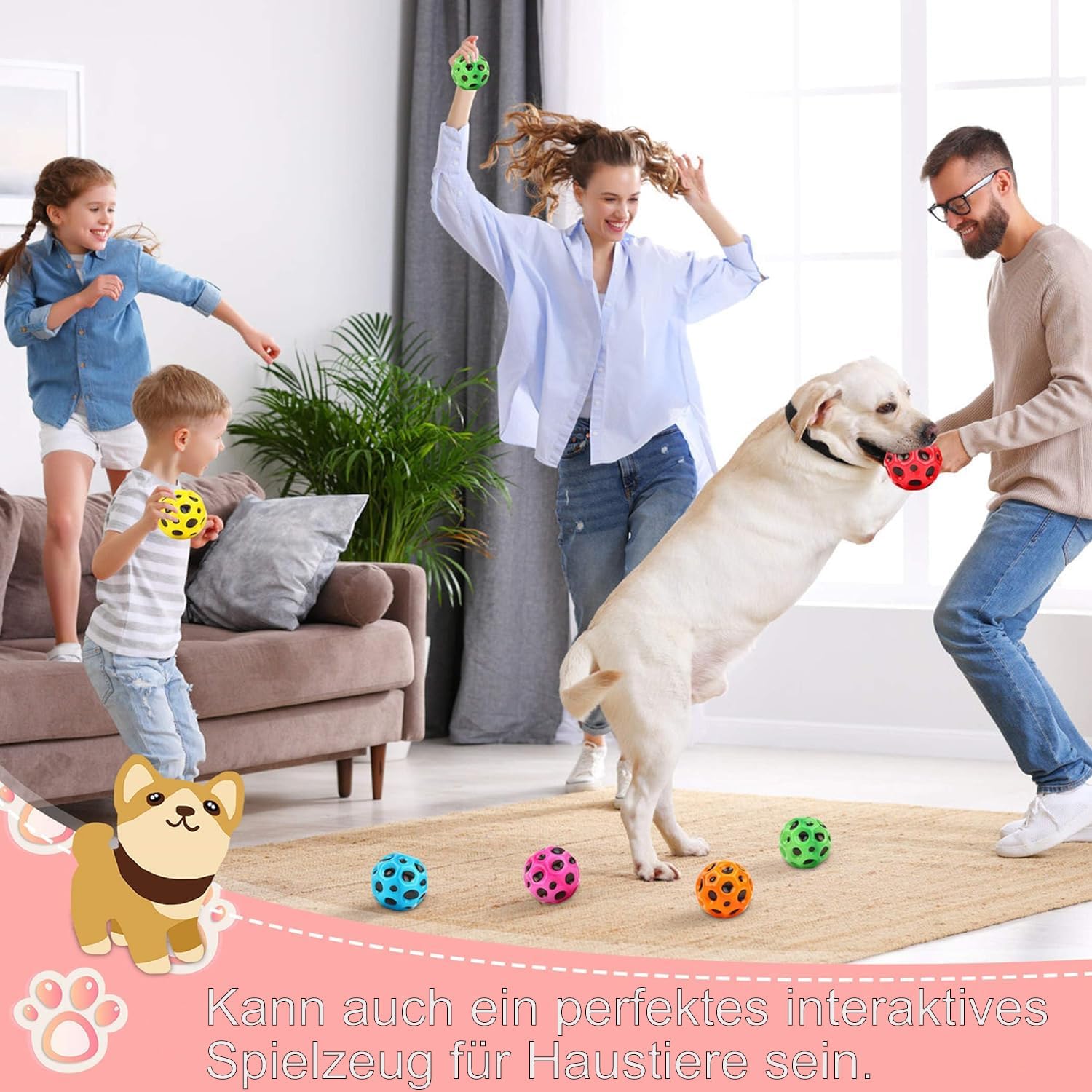 Μπαλάκι Αναπήδησης Bouncy Moon Ball Υψηλής Αντοχής 1 τμχ - Image 3