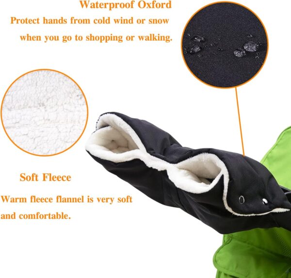 Χειμερινά Γάντια Καροτσιού με Επένδυση Fleece – Αδιάβροχα - Image 6