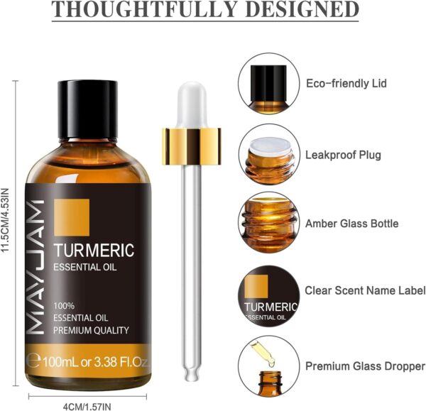 Αιθέριο Έλαιο Κουρκουμά (Turmeric) MAYJAM 100ml - Image 7