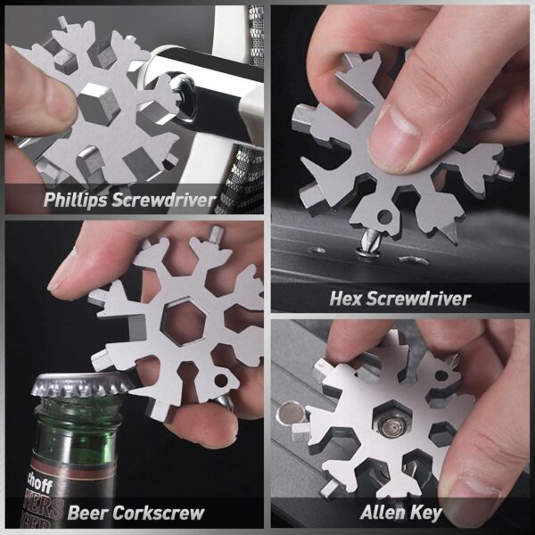 Πολυεργαλείο Gadget Snowflake 18 σε 1 - Ανθεκτικό Inox - Image 4