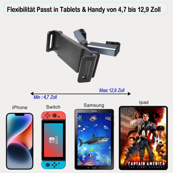 Βάση Αυτοκινήτου για Tablet & Κινητά Πίσω Καθίσματος 360° - Image 2
