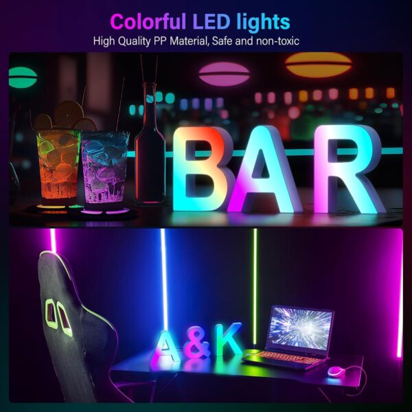 Φωτεινά Γράμματα RGB - Έλεγχος μέσω APP & USB Powered - Image 5