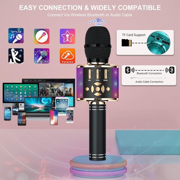 Παιδικό Ασύρματο Μικρόφωνο Bluetooth Karaoke και Φώτα LED 3+ - Image 2