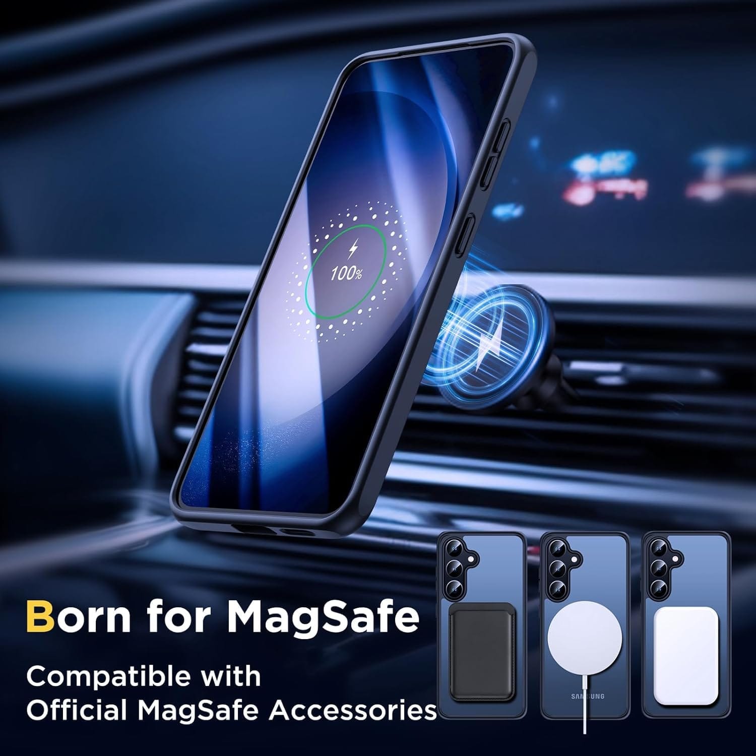 Αντικραδασμική Θήκη για Samsung Galaxy S24 MagSafe Μαύρη - Image 3