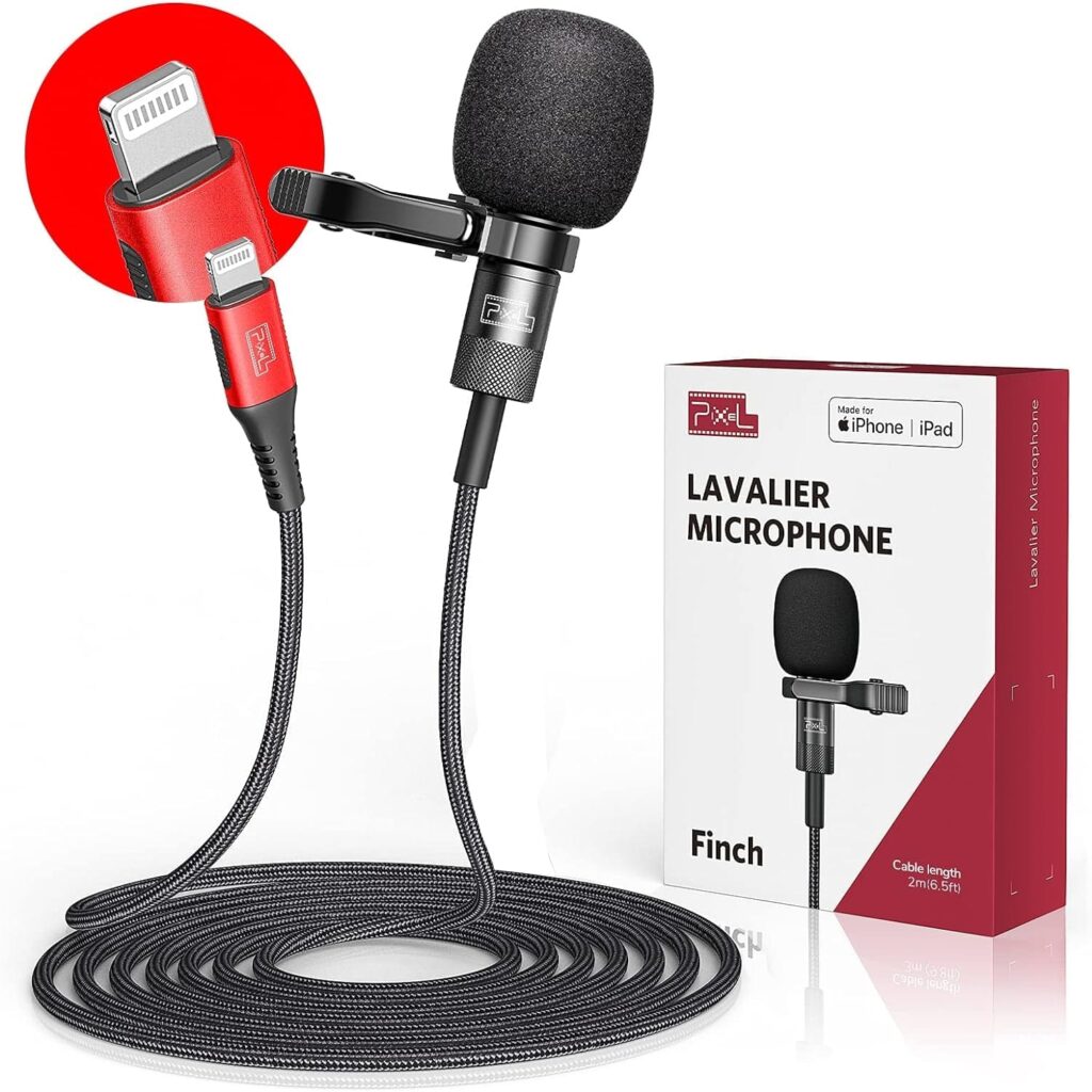 Το Pixel MFi Lavalier Mic είναι σχεδιασμένο για iPhone και iPad, προσφέροντας κρυστάλλινη ποιότητα ήχου και εύκολη σύνδεση μέσω του λιμένα Lightning της Apple