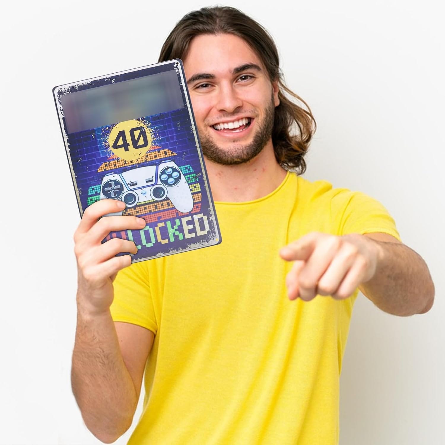 Μεταλλική Πινακίδα Gamer - Level 40 Retro Διακόσμηση 30x20 cm - Image 3