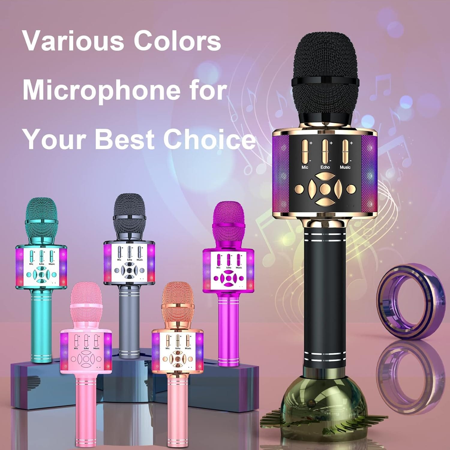 Παιδικό Ασύρματο Μικρόφωνο Bluetooth Karaoke και Φώτα LED 3+ - Image 5