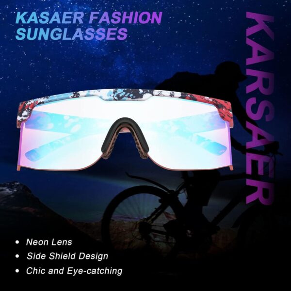 Karsaer Sunglasses Retro Semi Rimless - Image 5