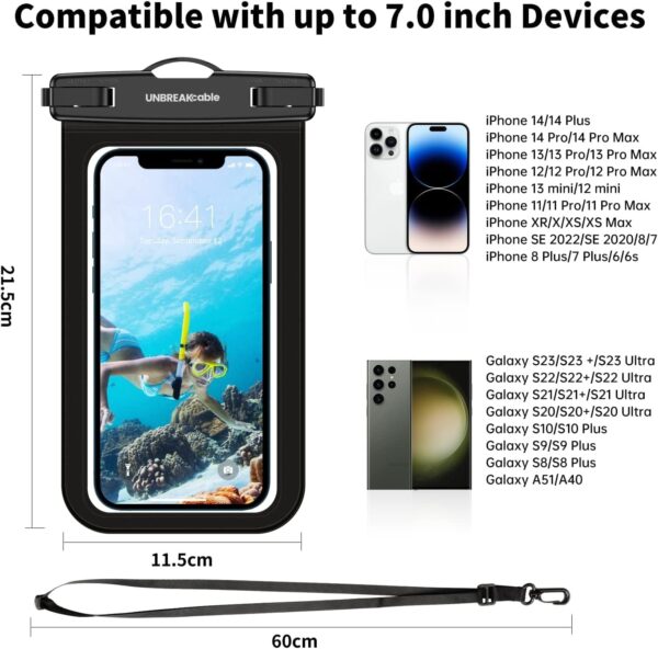 Αδιάβροχη Θήκη Κινητού IPX8 έως 7" για IPhone & Samsung 2τεμ - Image 4