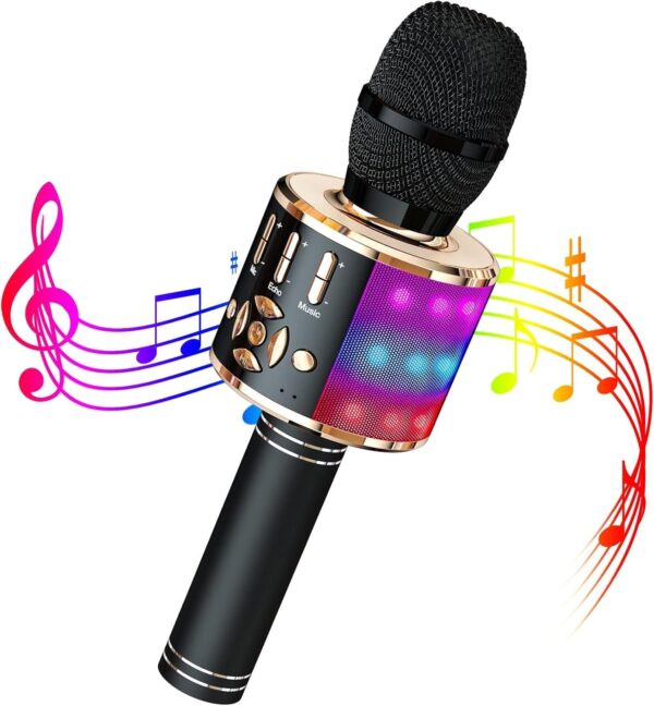 Παιδικό Ασύρματο Μικρόφωνο Bluetooth Karaoke και Φώτα LED 3+ - Image 6