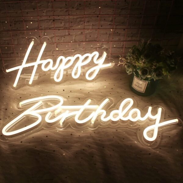 Φωτεινή Επιγραφή NEON Led "Happy Birthday" - Image 3
