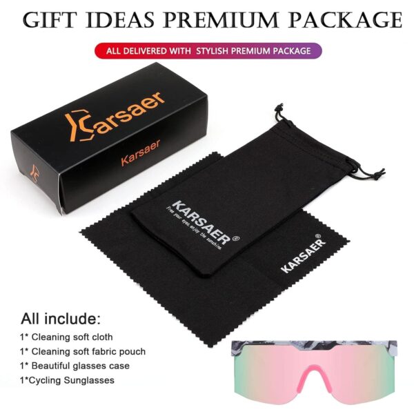 Karsaer Sunglasses Retro Semi Rimless - Image 3