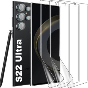 "Προστατεύστε την οθόνη του Samsung Galaxy S22 5G Ultra με αυτό το εύκαμπτο προστατευτικό TPU, που περιλαμβάνει τρία τεμάχια για πλήρη κάλυψη και ασφάλεια."