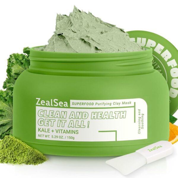 Ανανεώστε το δέρμα σας με την Superfood Πράσινη Μάσκα Αργίλου. Βαθύς καθαρισμός, απομάκρυνση μαυρών στιγμάτων και ενυδάτωση για υγιές πρόσωπο.