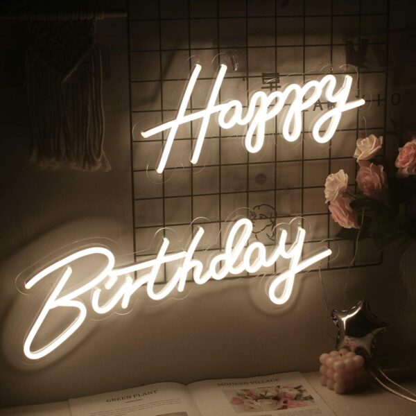 Φωτεινή Επιγραφή NEON Led "Happy Birthday" - Image 4