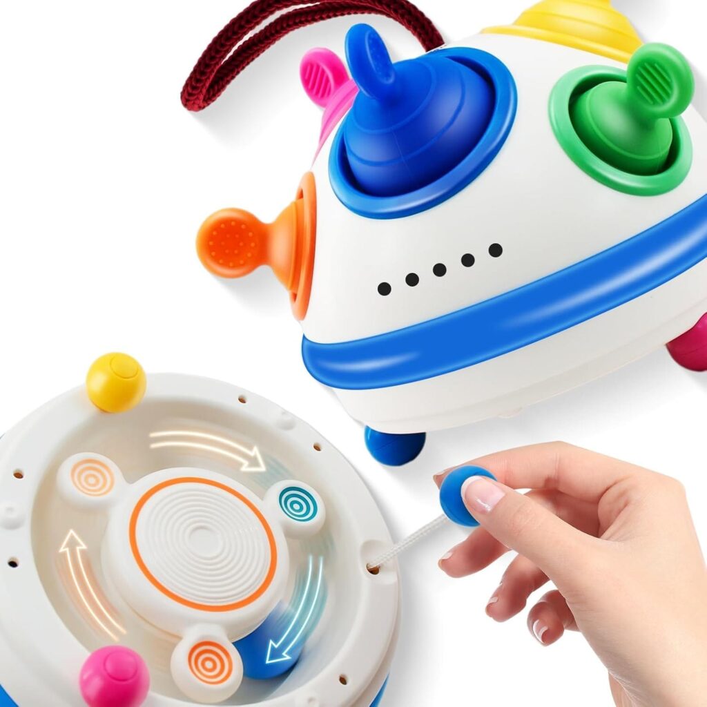 "Εκπαιδευτικό παιχνίδι Montessori για μωρά 12M+ με Fidget Spinner. Ενισχύει τον συντονισμό, τις κινητικές δεξιότητες και την αισθητηριακή ανάπτυξη."