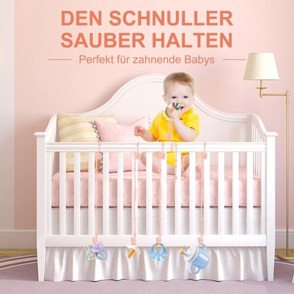 Αλυσίδα Πιπίλας Από Σιλικόνη Cup Catcher Baby 2 τμχ - Image 4