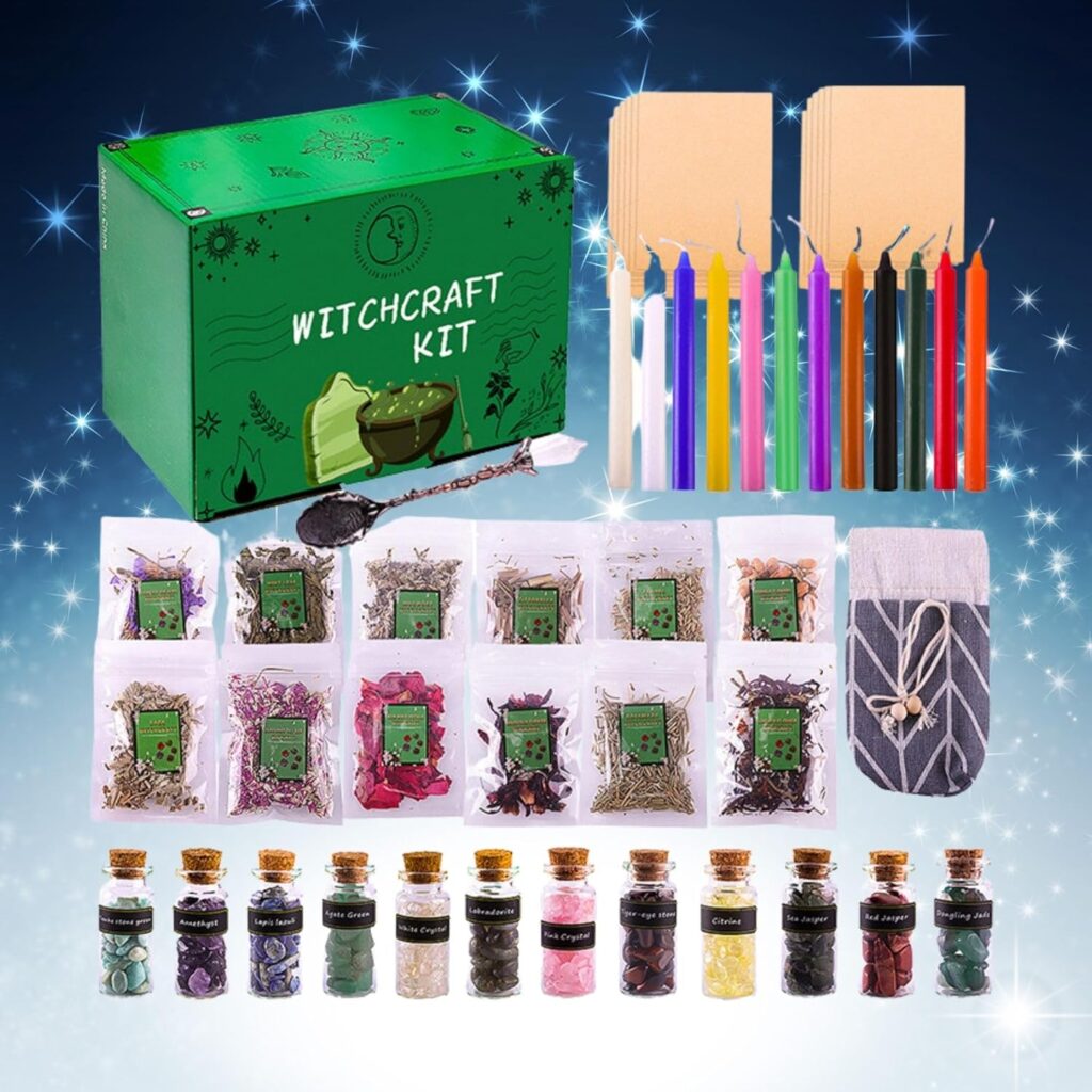 Εξερευνήστε τα βάθη της μαγείας με το Witchcraft Κιτ Προμηθειών για Μαγικά Ξόρκια. Ανοίξτε την πύλη στο άγνωστο με 25 μοναδικά εργαλεία.