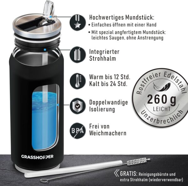 Grasshopper Ποτήρι Θερμός 500ml Ανοξείδωτο - Image 5