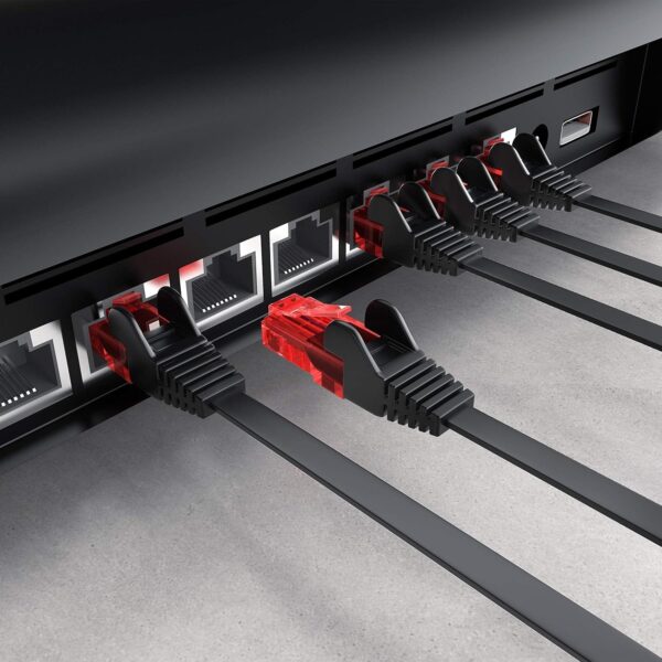 Καλώδιο Δικτύου Ethernet Cat 6 Flat RJ45 – 15m Συμβατό Cat5/5e - Image 5