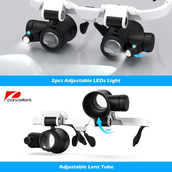 Pancellent Γυαλιά Εργασίας Μεγεθυντικά με Φως LED - Image 3