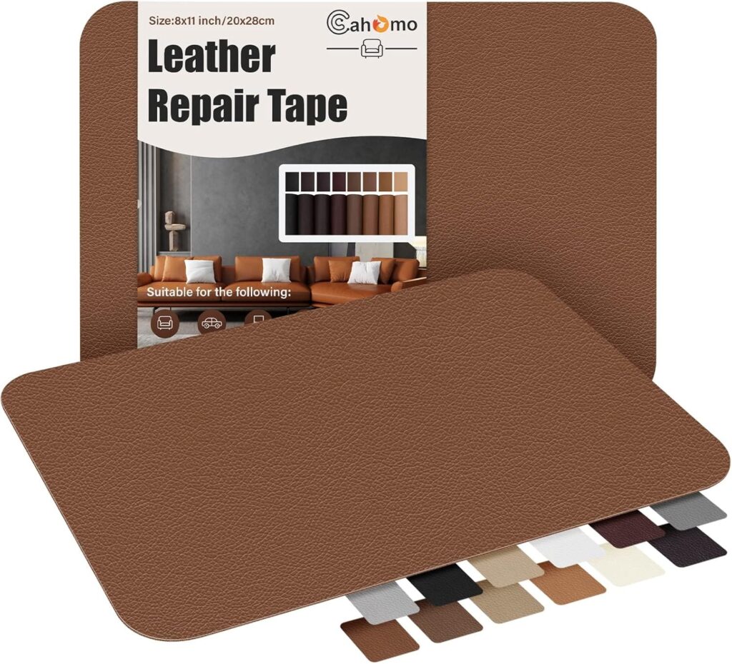 Αυτοκόλλητα μπαλώματα δερματίνης 20x28cm (2 τεμ.) για επισκευή επίπλων, καναπέδων και δερμάτινων ειδών. Ανθεκτικά, αδιάβροχα και εύκολα στην εφαρμογή.