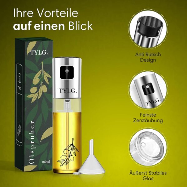 Μπουκάλι Σπρέι Λαδιού για Μαγείρεμα Premium - BPA Free 100ml - Image 4