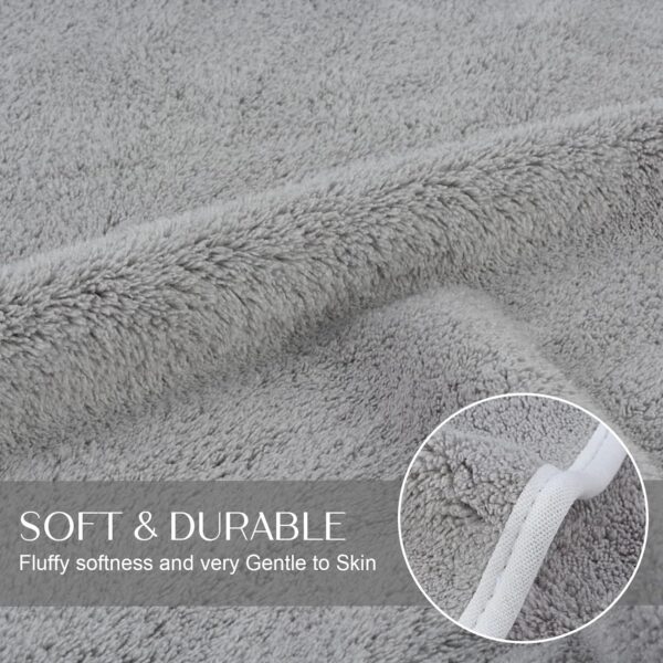 Πετσέτες Χεριών KinHwa Microfiber Εξαιρετικά Μαλακές 2 τεμ Γκρι - Image 6