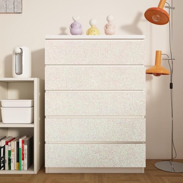Αυτοκόλλητη Ταπετσαρία Λευκό Glitter Fabric 20cm x 200cm - Image 5