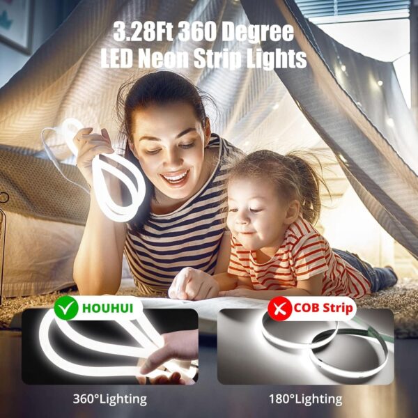 Λωρίδα Φωτισμού Νέον LED 360° Αδιάβροχη 1 Μέτρο - Image 6
