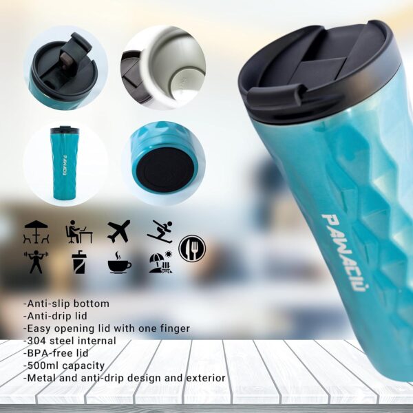 Ποτήρι Ταξιδίου Thermos 500 ML από Ανοξείδωτο Ατσάλι - Image 4